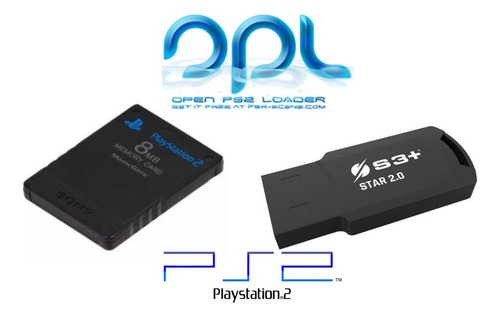 Opl Playstation 2 Kit Memory Card + Pendrive 64gb