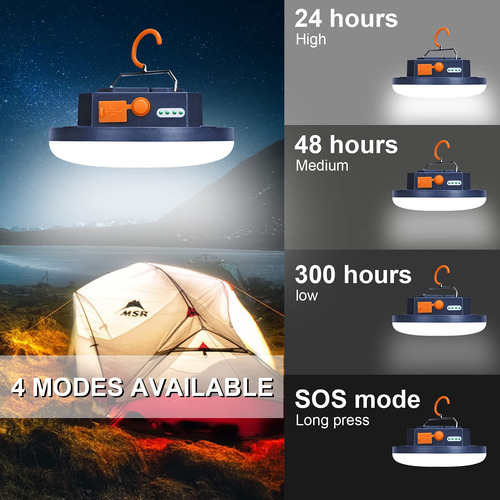Luces Recargables Led Impermeables 3000 Lm Para Acampar