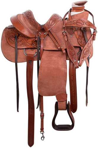 Aamish Rough Out Western Leather Fork Wade Tree Roping Ranch