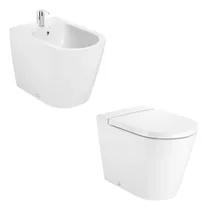 Comprar Combo Roca Inspira Inodoro Corto Juego Baño Bidet 1 Agujero