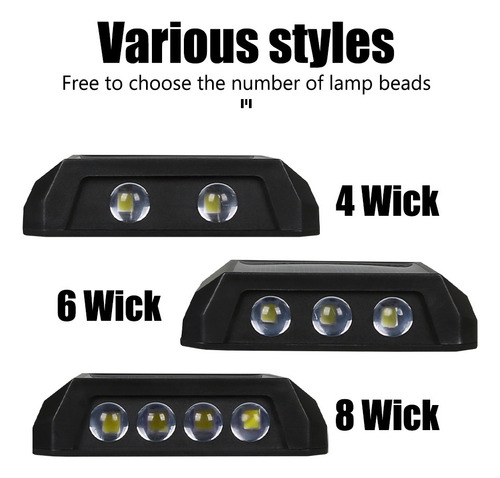 Lámpara Solar De Pared De 6 Led, Impermeable, Abs, Luz Solar