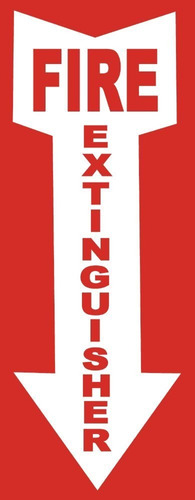 Iman Texto Ingl «fire Extinguisher» 4.7 X 9.8 In Resistente