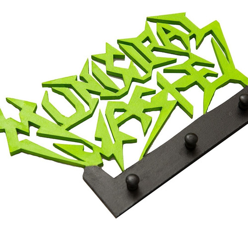 Municipal Waste Llavero Madera Heavy Metal