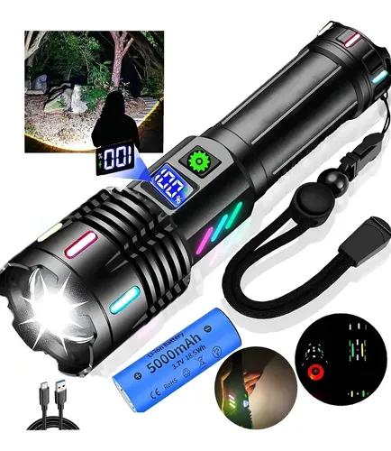 Lámpara Táctica Recargable XHP360