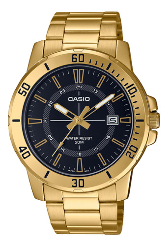 Reloj Casio Caballero Mtp-vd01g-1c Dorado Ciruit