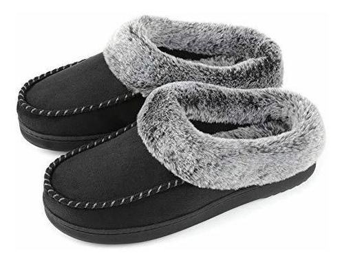Ultraideas Pantuflas De Ante Con Espuma Viscoelastica Para M