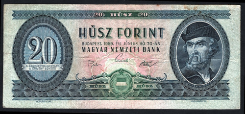 Hungría Billete De 20 Forint Año 1969 - Pick #169e