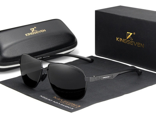 Lentes De Sol Gafas Kingseven Aviador Proteccion Uv Unisex