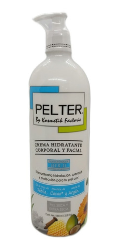 Crema Facial Y Corporal Hidratante Pelter 1l Sabila Cacao 