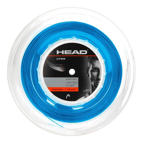 Rollo De Cuerda Para Raqueta Head Lynx Blue 1.30mm 200mts