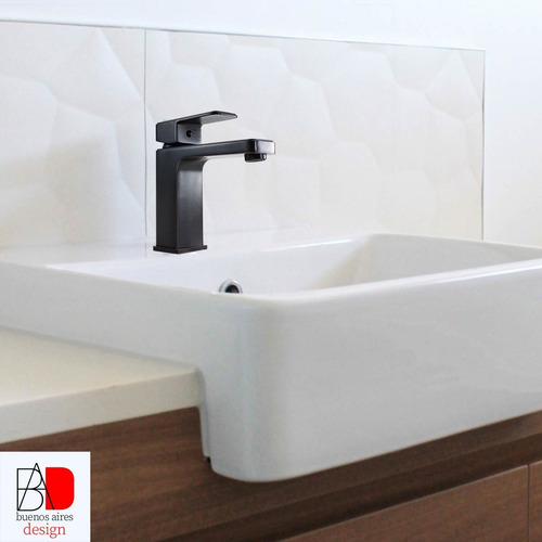 Griferia Canilla Monocomando Lavatorio Baño Negra Premium!