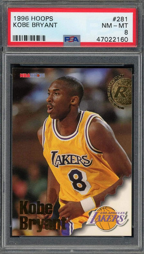 Kobe Bryant 1996 Hoops Rookie Tarjeta De Baloncesto Rc 281 G