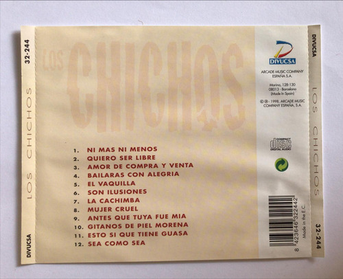 Los Chichos Los Grandes Exitos Cd Original Usado Qqk Ag Casa (Usado)
