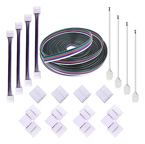 Kit De Conectores De Tira Led Rgbw Fsjee De 12 Mm Y 5 Pines