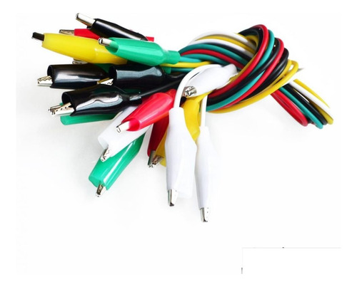  10 Cables Caiman Colores Surtidos 30 Cm De Largo