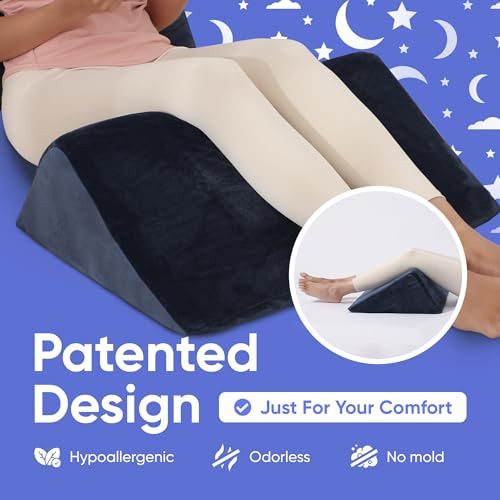 Almohada De Cuña De Cama 2 Cojines Inclinables De Espuma Vis