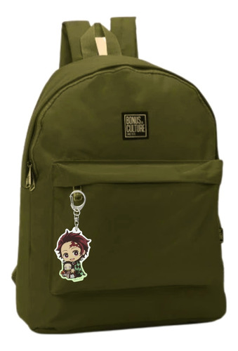 Mochila Escolar Demon Slayer Llavero 43x29cm Nezuko Tanjiro