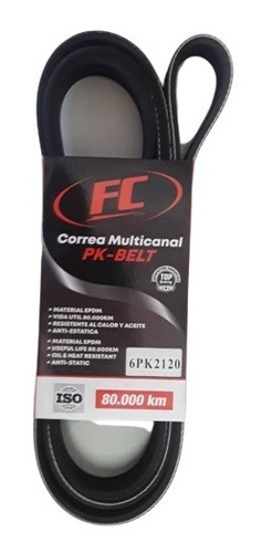 Correa Unica Fc 6pk2120 Ford Fucus 2.0 Ranger 2.3