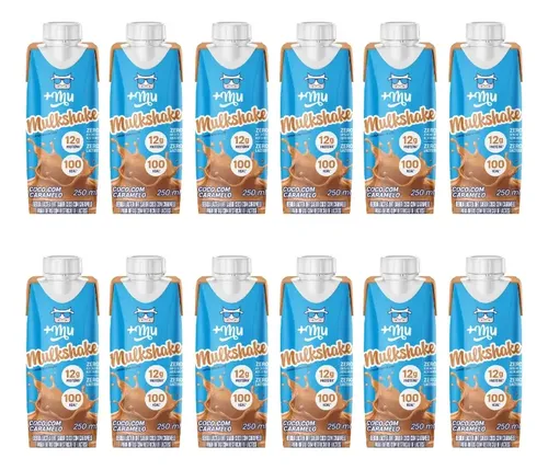 Pack Com 12 Garrafinhas Mulkshake Mais Mu - R$ 73,85