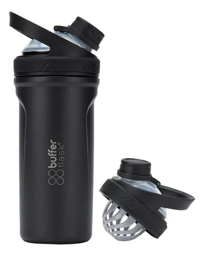 Shaker Proteina Vaso Mezclador 700ml Buffer Flask Acero Inox