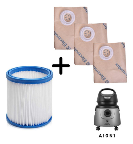 Kit Saco E Filtro Aspirador De Pó Electrolux A10n1 Orig