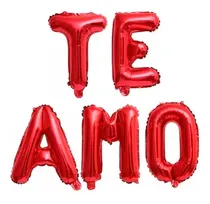 Comprar Balão Metalizado Frase Te Amo - Decoração Romântica 5 Letras