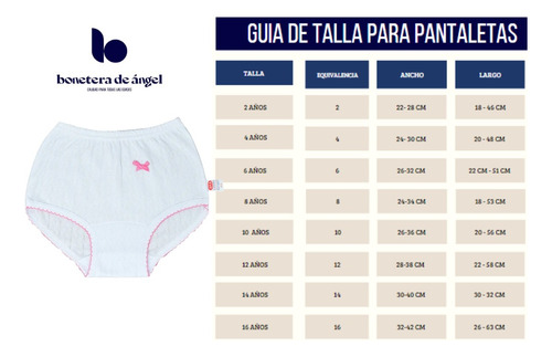 3pack Pantaleta Para Niñas Algodón Rombos Blanca A&a