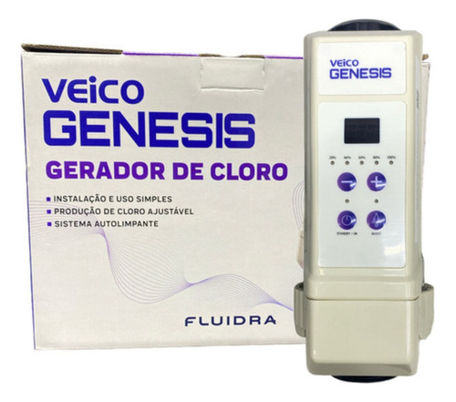 Gerador Cloro Genesis 20 Fluidra Veico Pisicinas Até 60mill