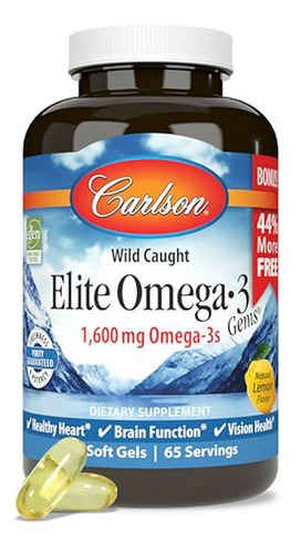 Suplemento -  - Elite Omega-3 Gems, 1600 Mg Omega-3 Fatty Ac