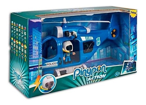 Helicoptero Policia Pinypon Action Luz Toy New 14782 Bigshop