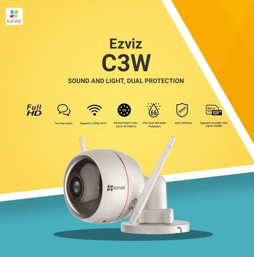 Cámara de seguridad Ezviz CS-CV310-A0-1B2WFR con resolución de 2MP visión nocturna incluida