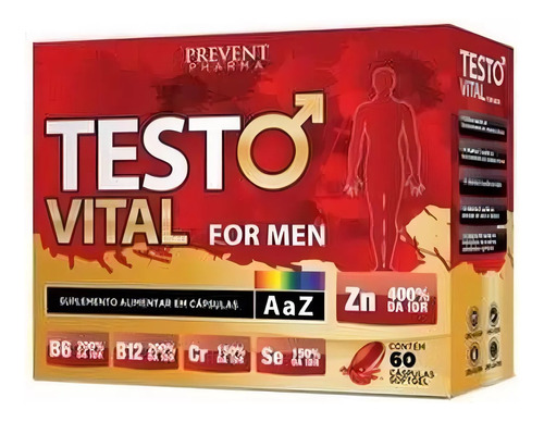 Testo Vital For Men Suplemento A-z. 60 Cápsulas. Mas Libido