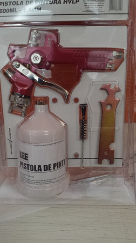 Imagem 5 de 5 de Pistola De Pintura Hvlp P/ 600 Ml Com Bico 1.4 Mm Leetools