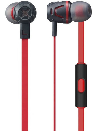 Auriculares Internos Con Cable Y Microfono, Rojo | Phiaton