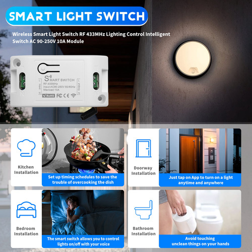 Control De Iluminación Inalámbrico Smart Light 433mhz