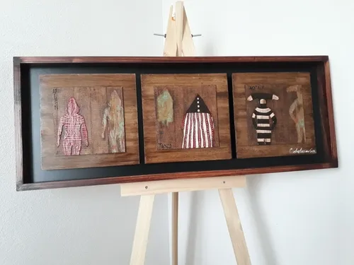 comprar Cuadro Decorativo Selknam Tríptico 