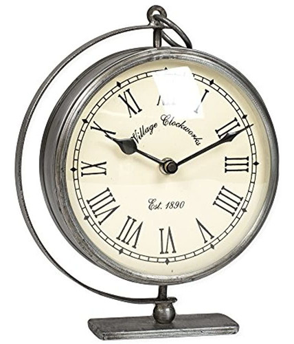 Richmond Village Clockworks 7 X 9 Mesa De Metal Reloj Analo