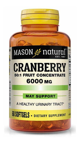 Mason Natural | Cranberry 50:1 Concentrate | 6000mg | 60 Sgl