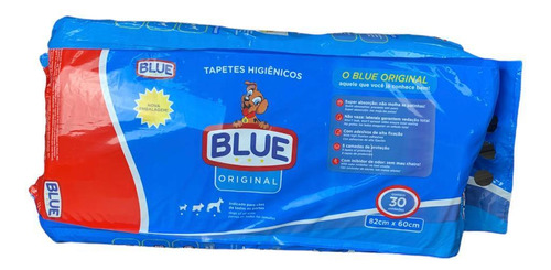 Tapete Higiênico Blue Original 82x60cm 30un Com 5 Camadas