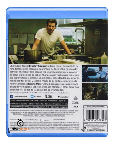 Una Buena Receta Burnt Bradley Cooper Pelicula Bluray | MercadoLibre