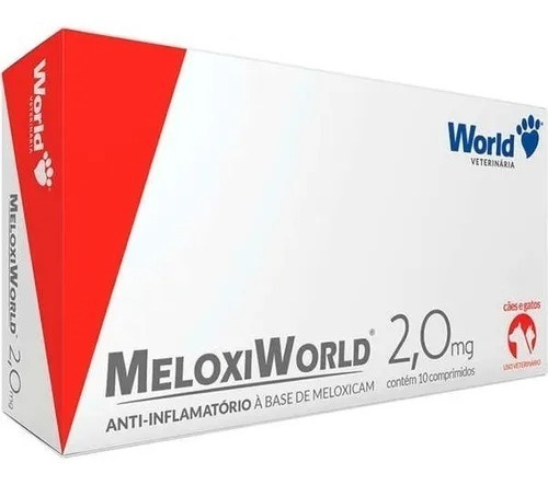 Meloxiworld 2,0mg Anti-inflamatório P/ Cães World Meloxicam
