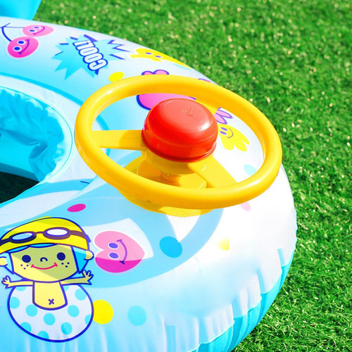 Anillo De Natación Inflable Con Protector Solar Para Bebés