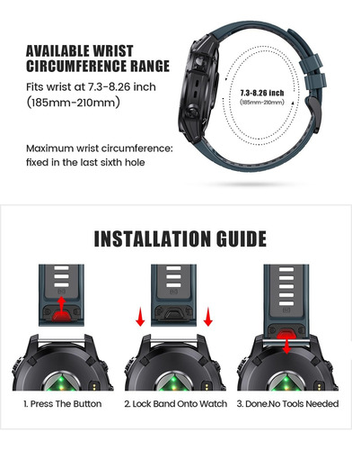 For Fenix 7x Pro/6x Pro Band Para Fenix 6x Correa Fenix