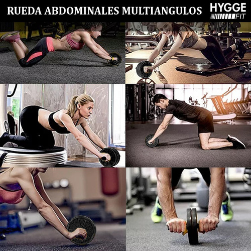 Imagen 6 de 8 de Rueda Abdominales + Mini Mat Entrenamiento Ejercicio Fitness