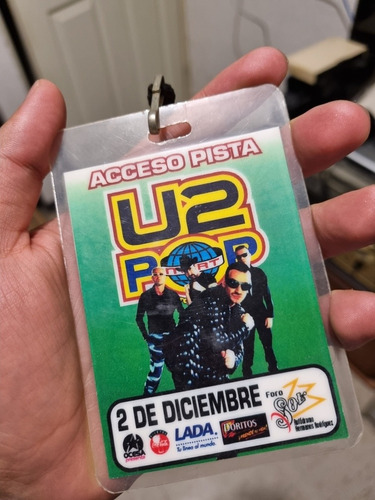 Gafete Vip Pass Original Concierto U2 Ciudad De México 1997