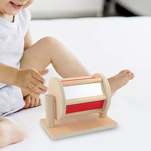Materiales Montessori Rolling Rainbow Drum Toys Roller