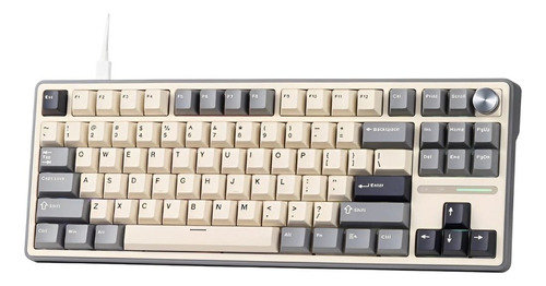 Teclado Mecánico Rk R87pro Half Grey 80% Español Royal Kludge RGB