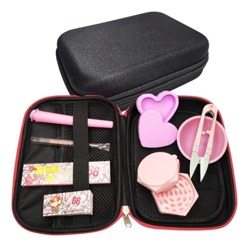 Kit Com Triturador Estojo Preto Com Itens Completos