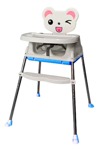 Silla Comer Bebe Infantil 3 En 1 Ajustable Celeste