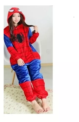 Pijama Mameluco Spiderman Disfraz Cosplay Adulto